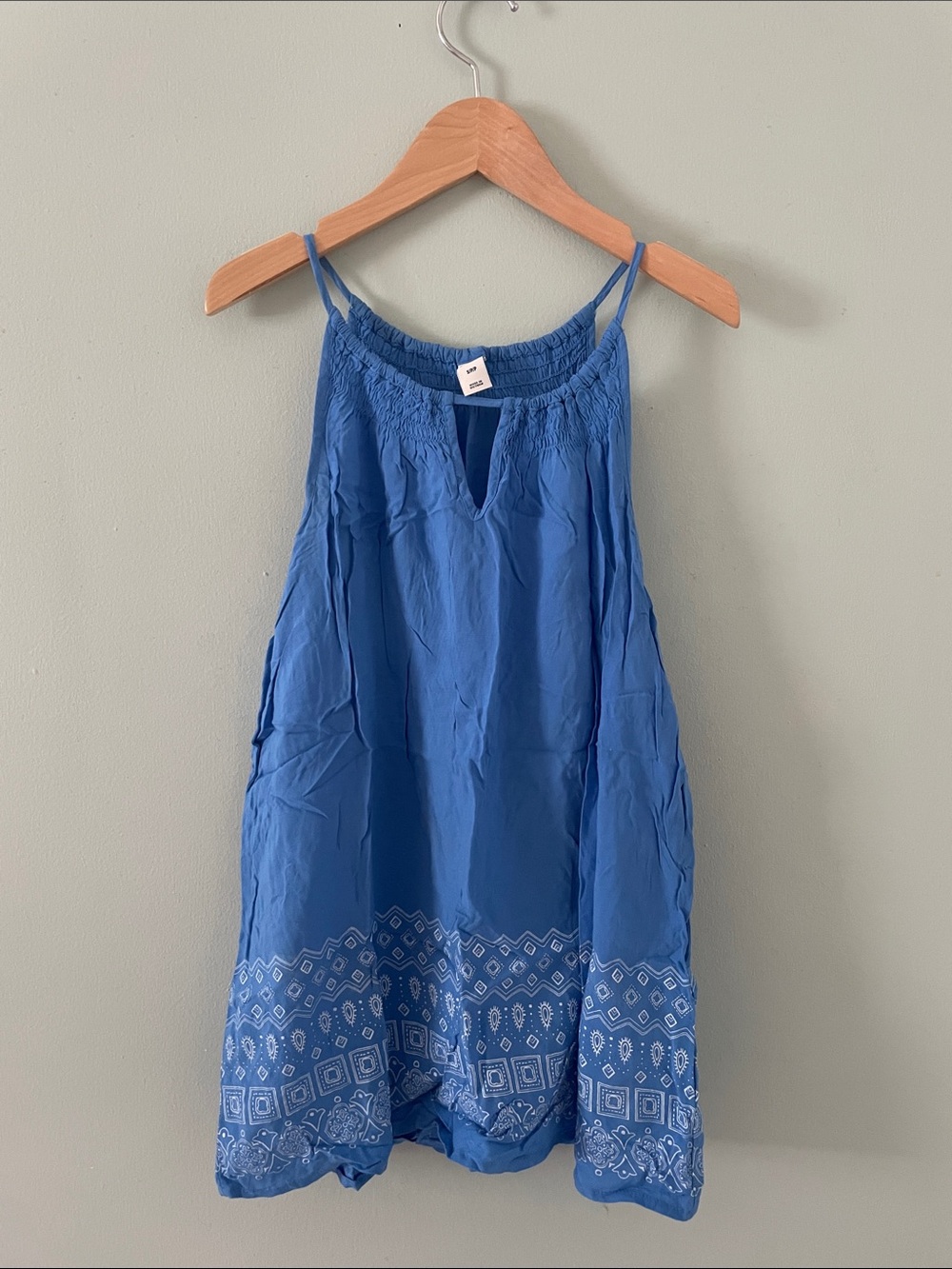 Old Navy Light Blue Smocked Neckline Summer Dress